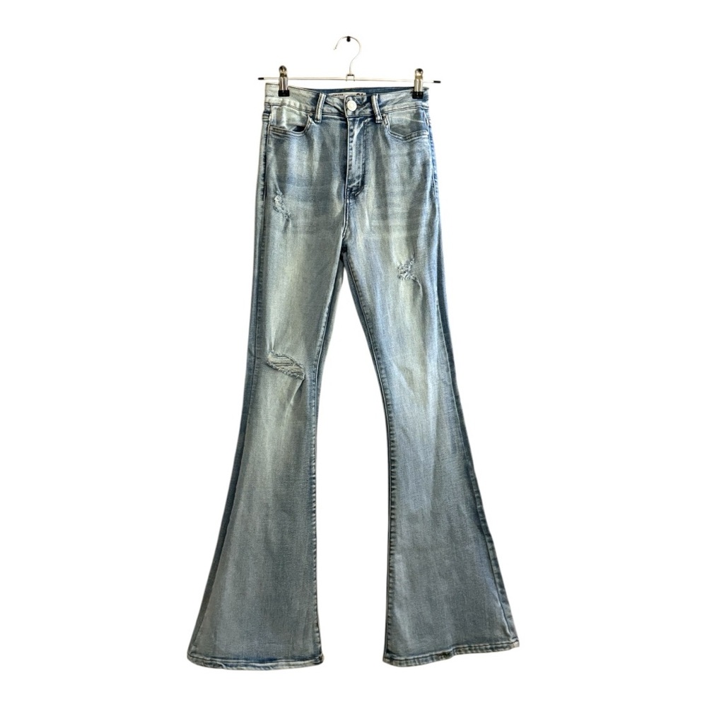 Refuge Denim Women’s flared distressed jeans
